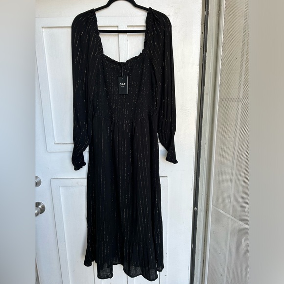 New with tags size xl Oat smocked stretchy maxi dress. - Picture 1 of 2